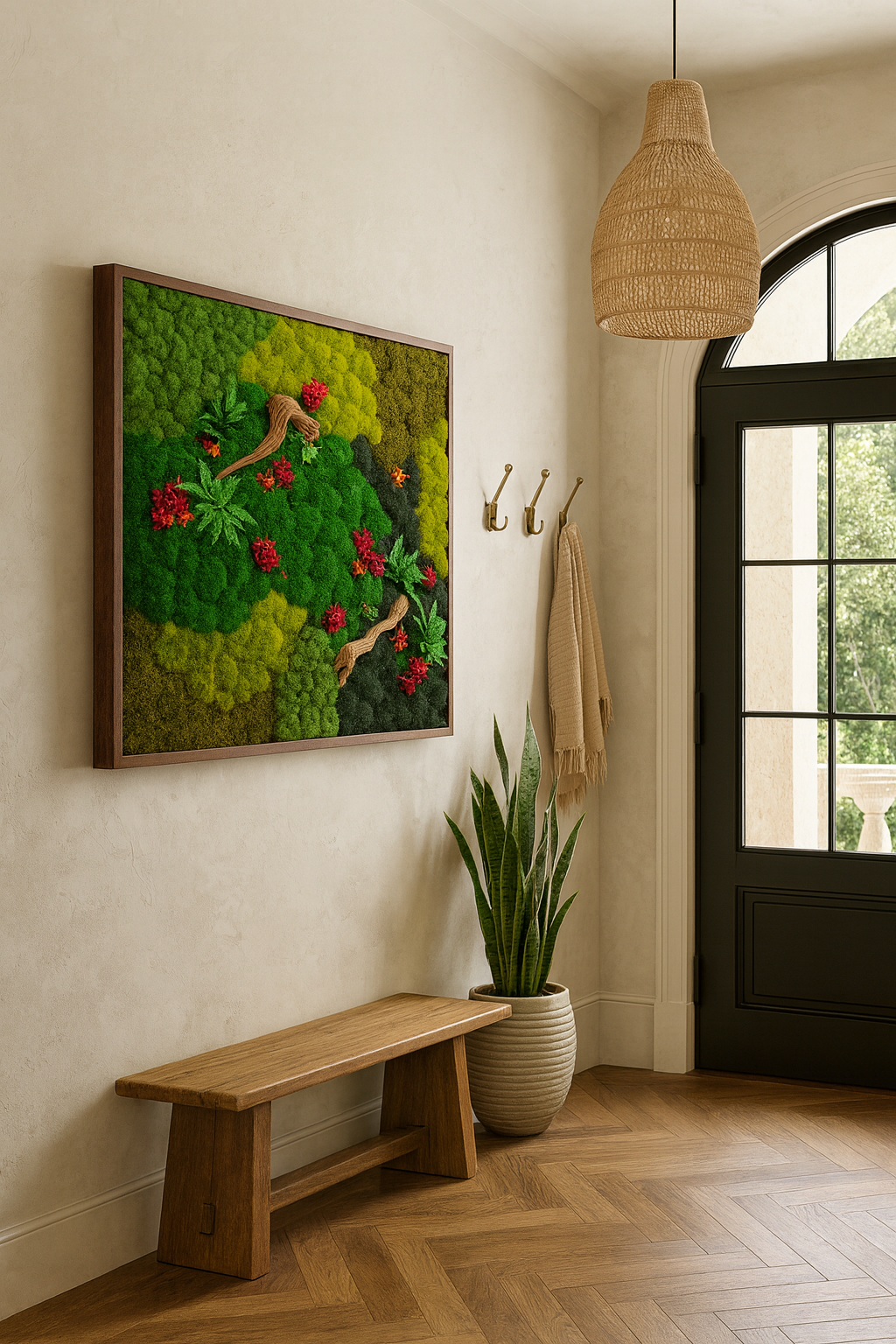 Floral Tropic Moss Art Frame