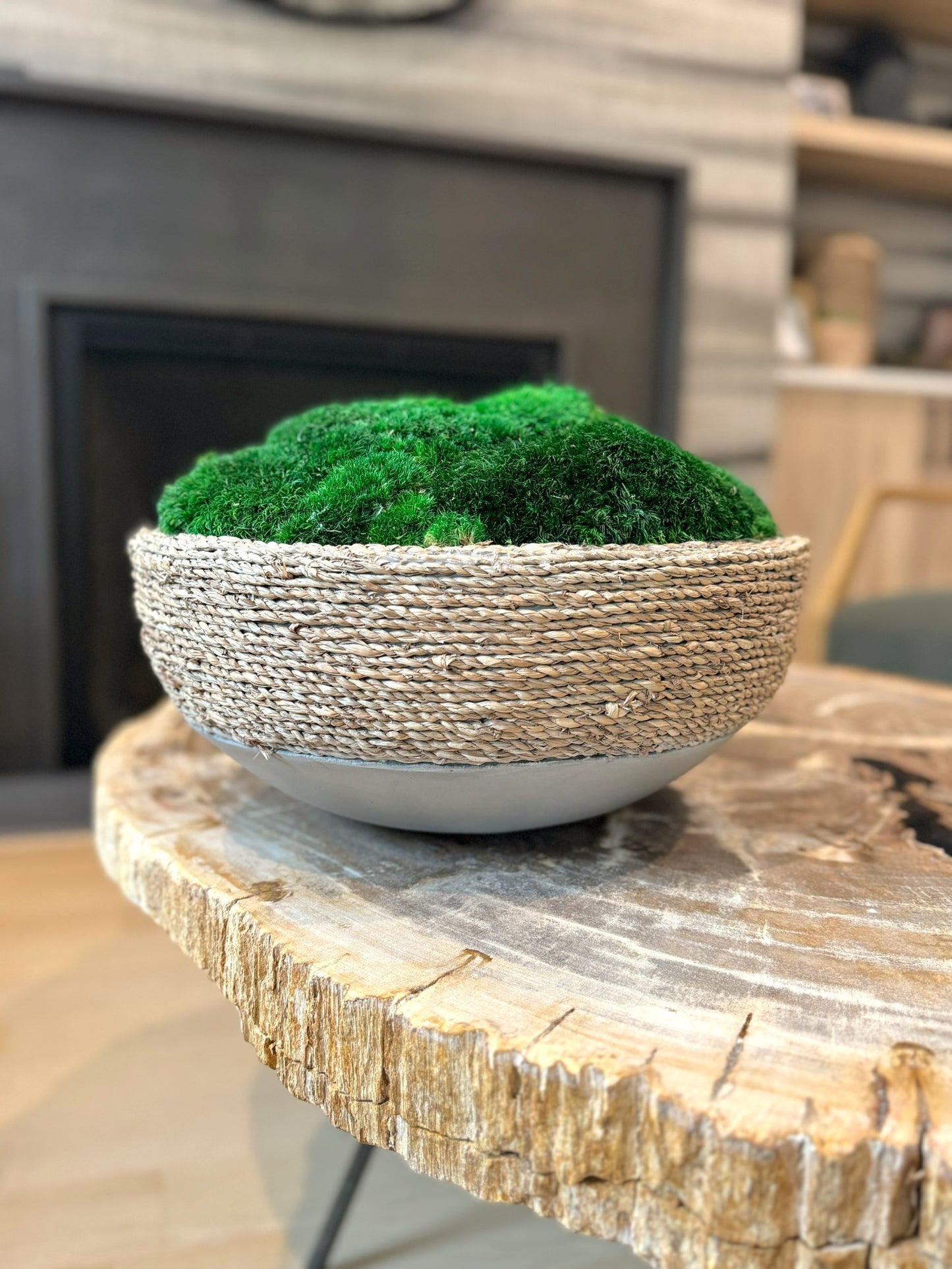 Urban Jute/Concrete Moss Bowl