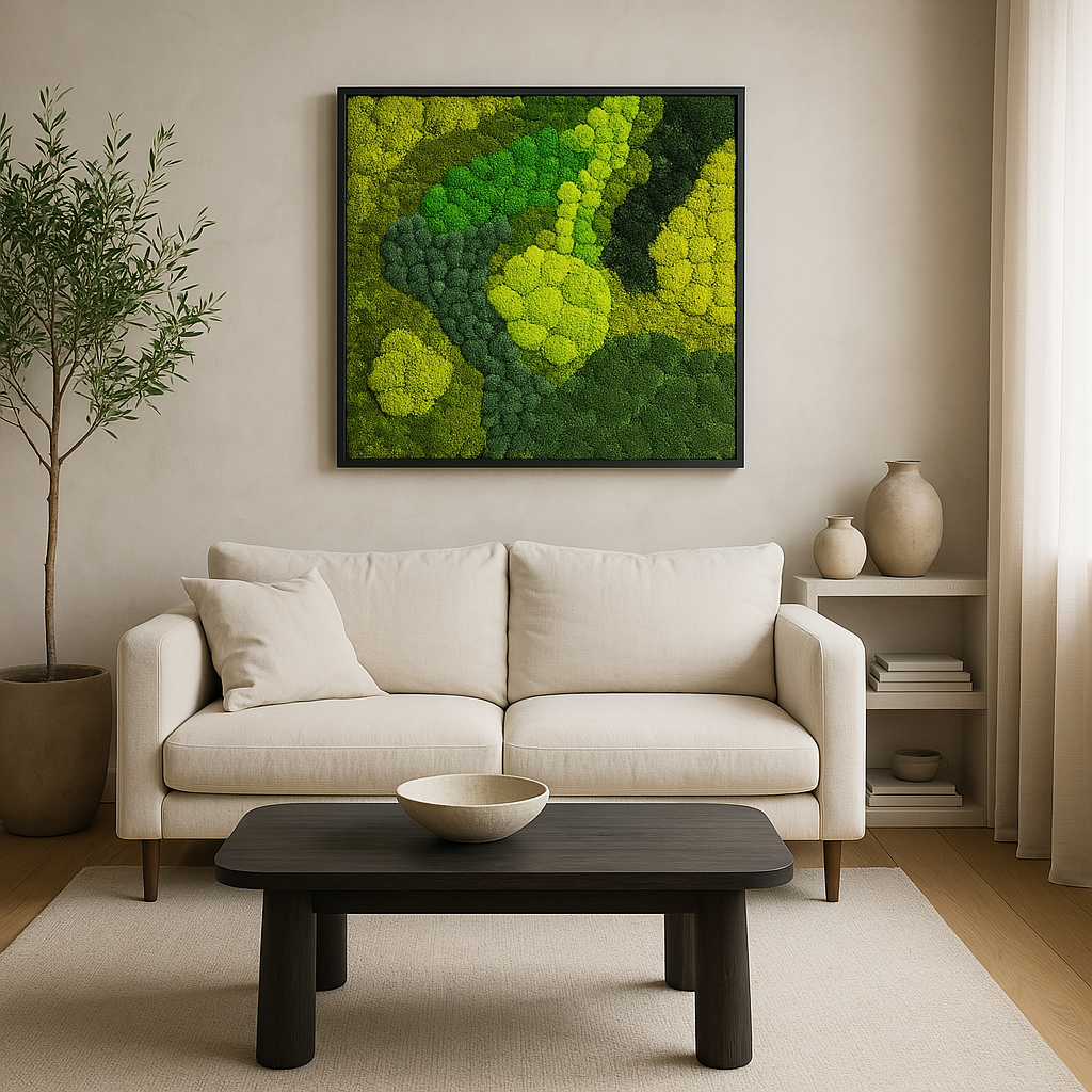 The Contrast Moss Art Frame (Without Leaves)