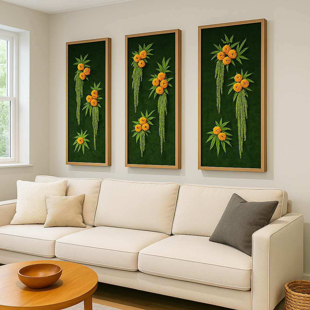Tropical Cascade Moss Art Frame