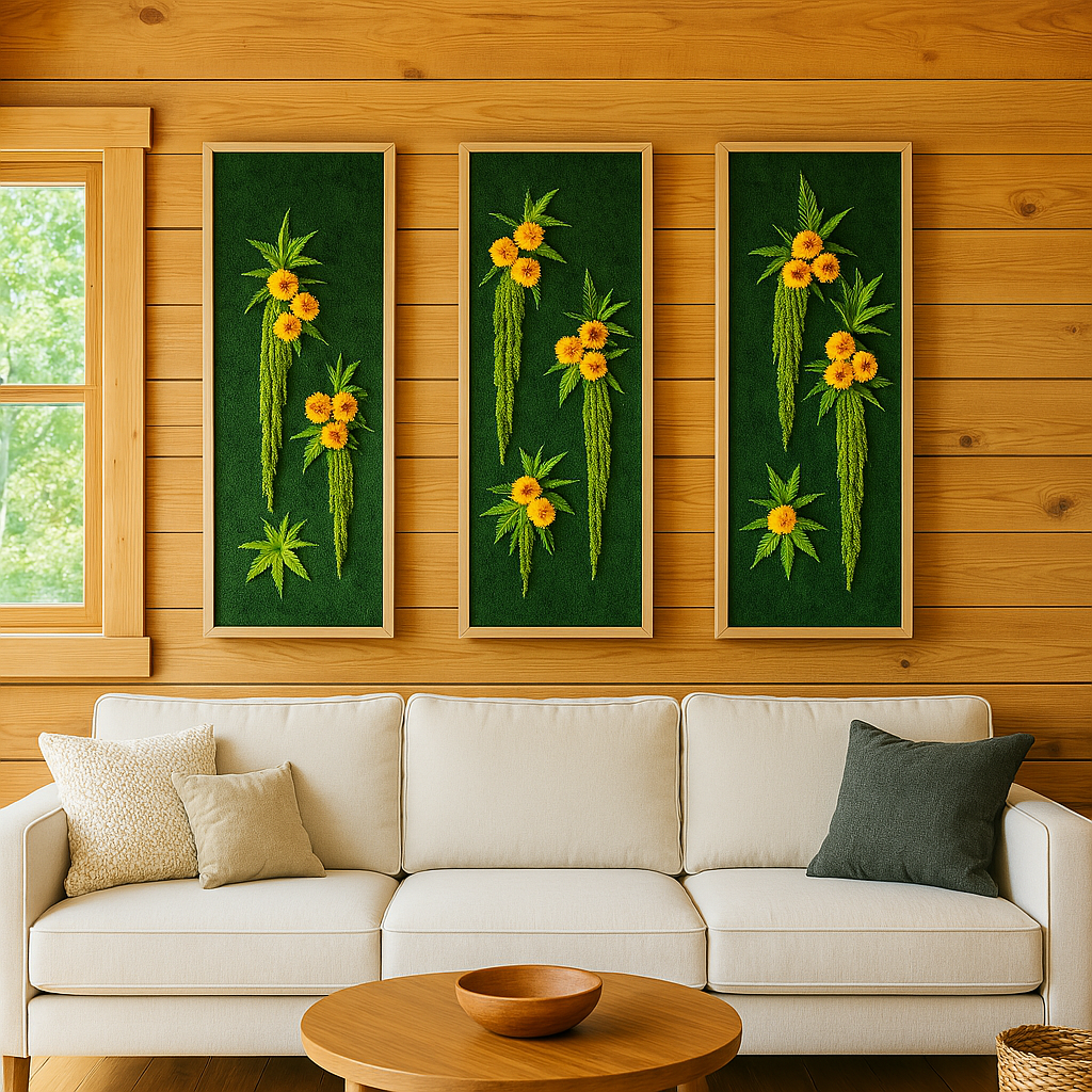 Tropical Cascade Moss Art Frame