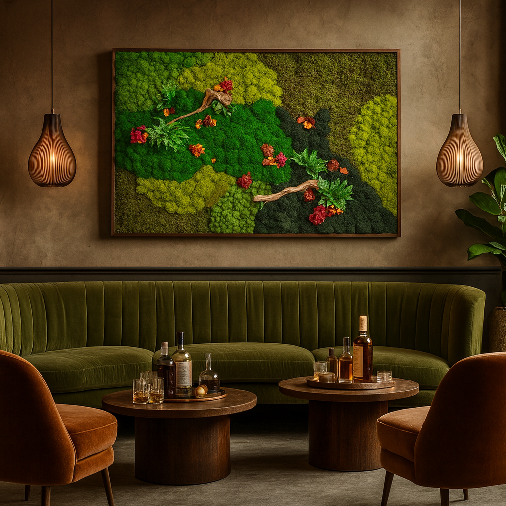 Floral Tropic Moss Art Frame
