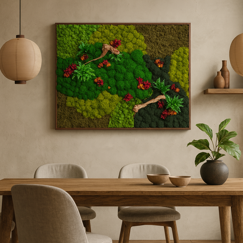Floral Tropic Moss Art Frame