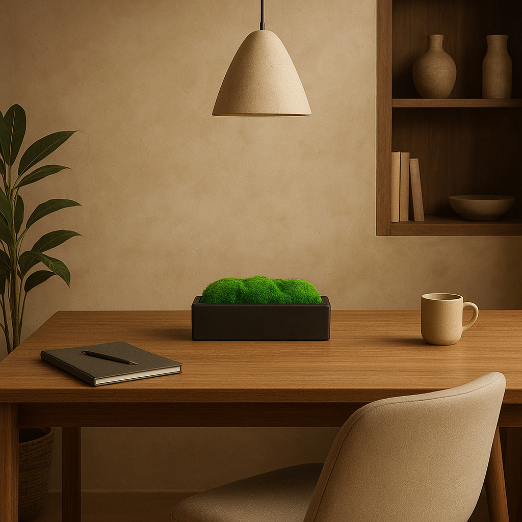 Midnight Moss Wide Topiary Moss Bowl