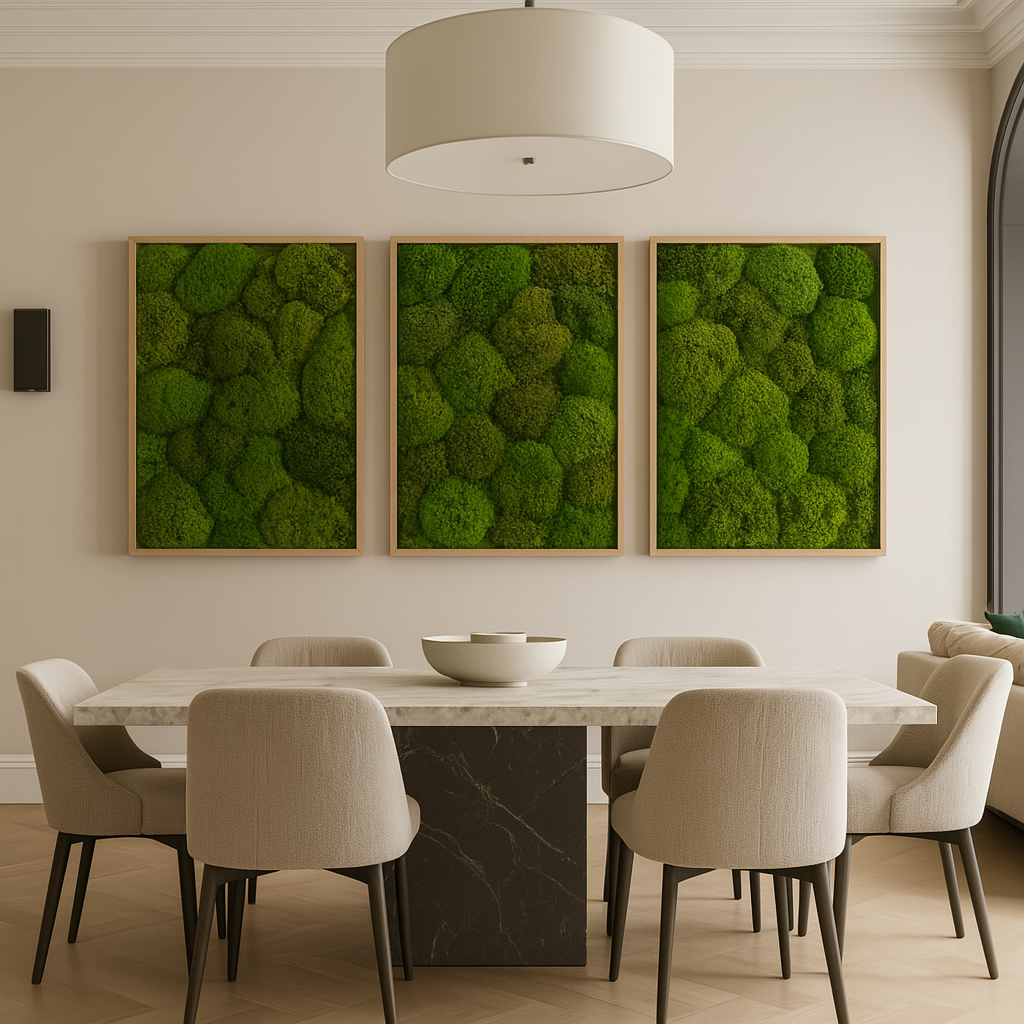 The Minimalist Mood Moss Art Frame (One Piece, Light Green)