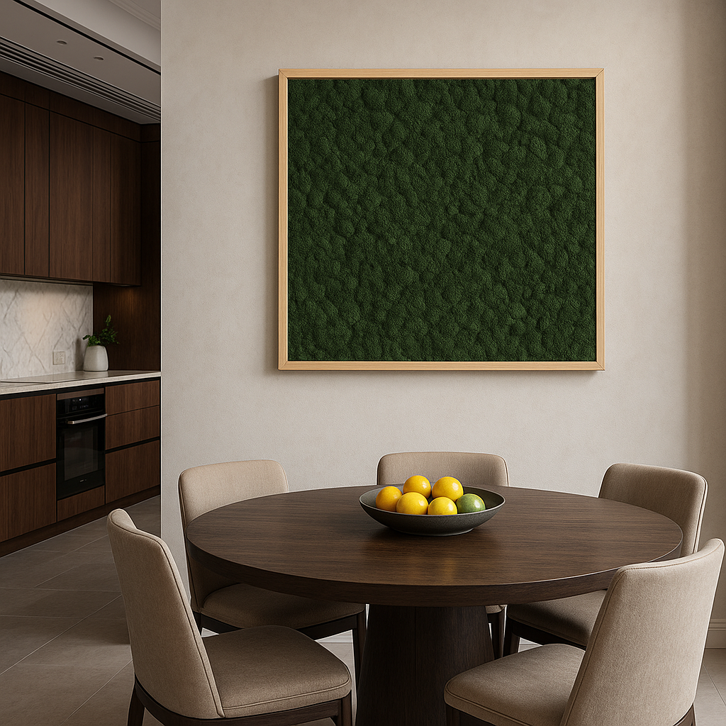 The Minimalist Lichen Moss Art Frame (Dark Green)