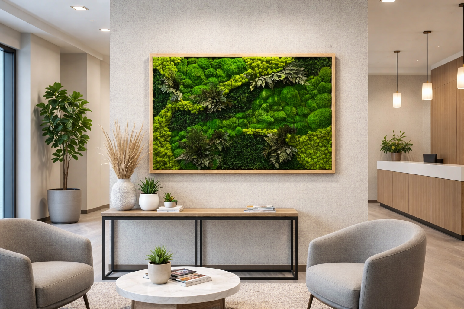 Bringing Nature Indoors Living Walls and Moss Frames