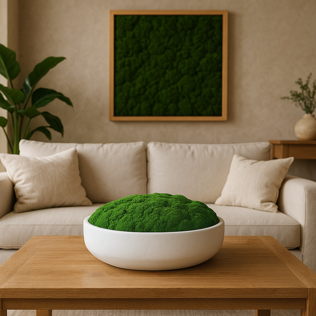 Timeless Green Concrete Moss Bowl