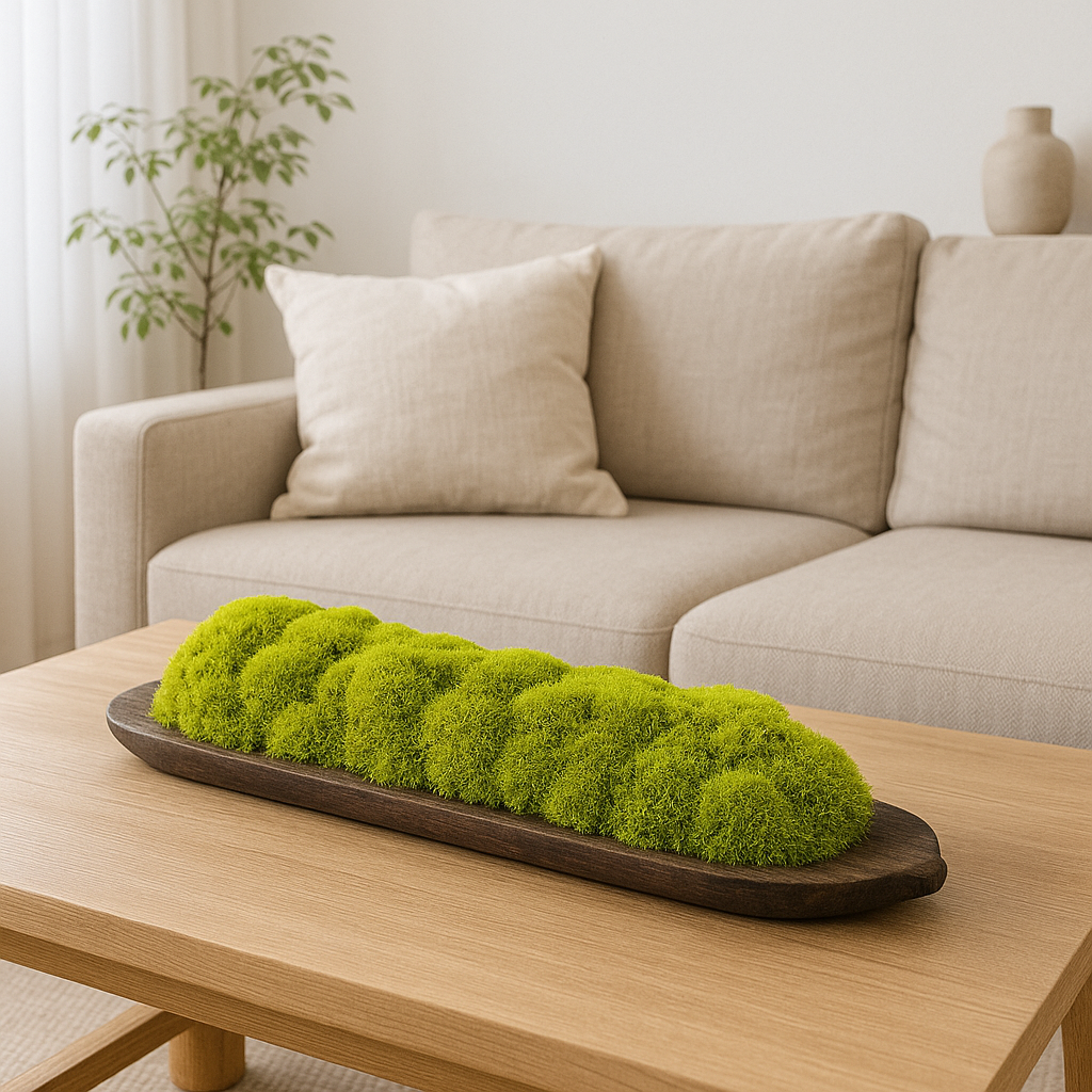 Oval Moss Bread Bowl with Handles (28x8x4")
