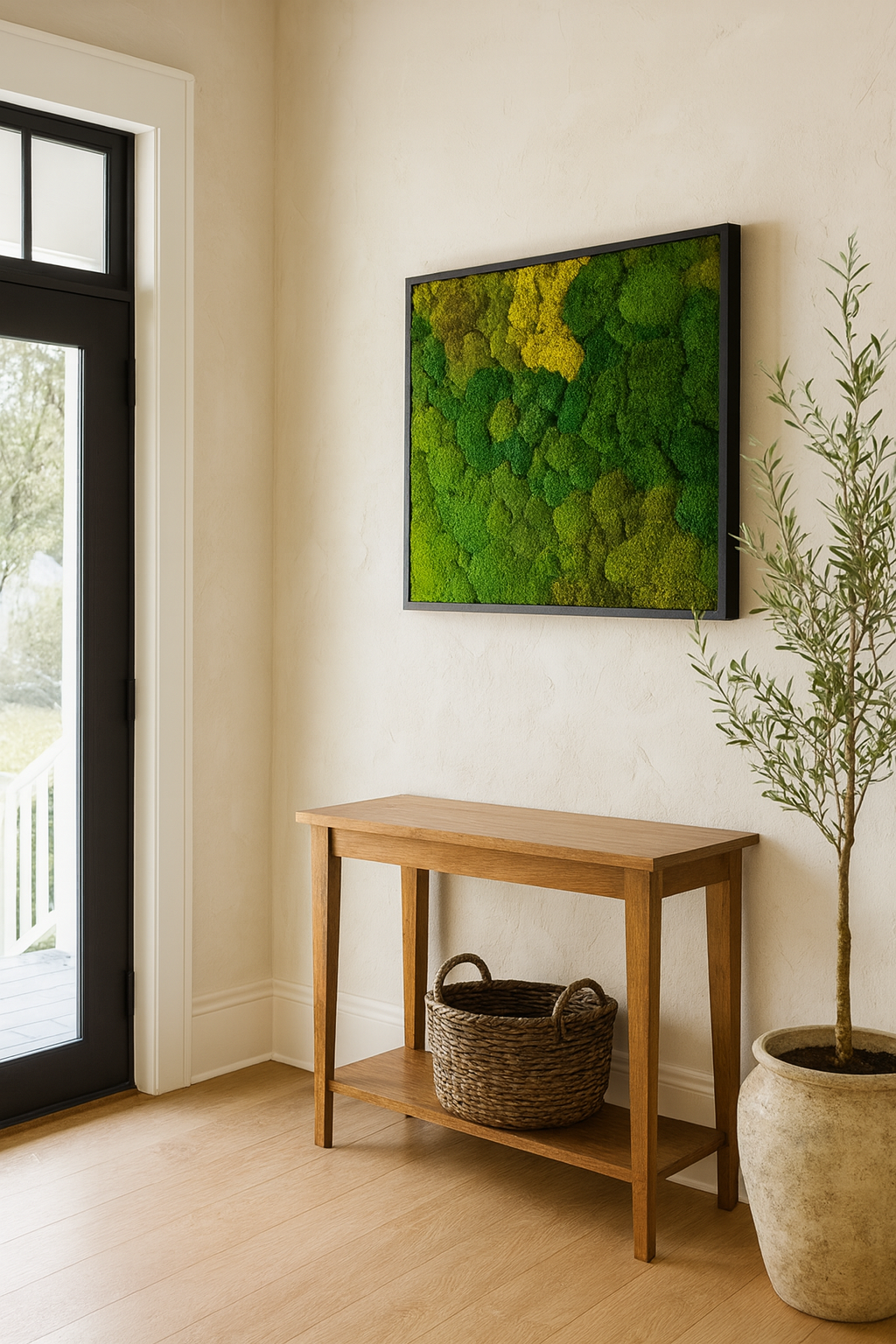 30x36 Mosaic Moss Art Frame: Ready to Ship