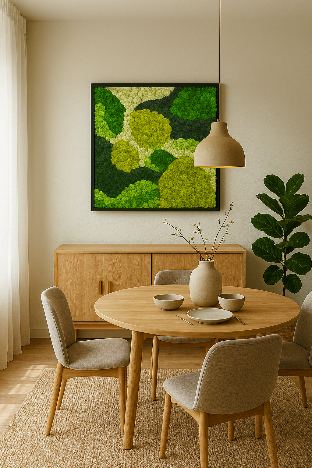 The Flowing Amazon Forest (WITHOUT Leaves) Moss Art Frame