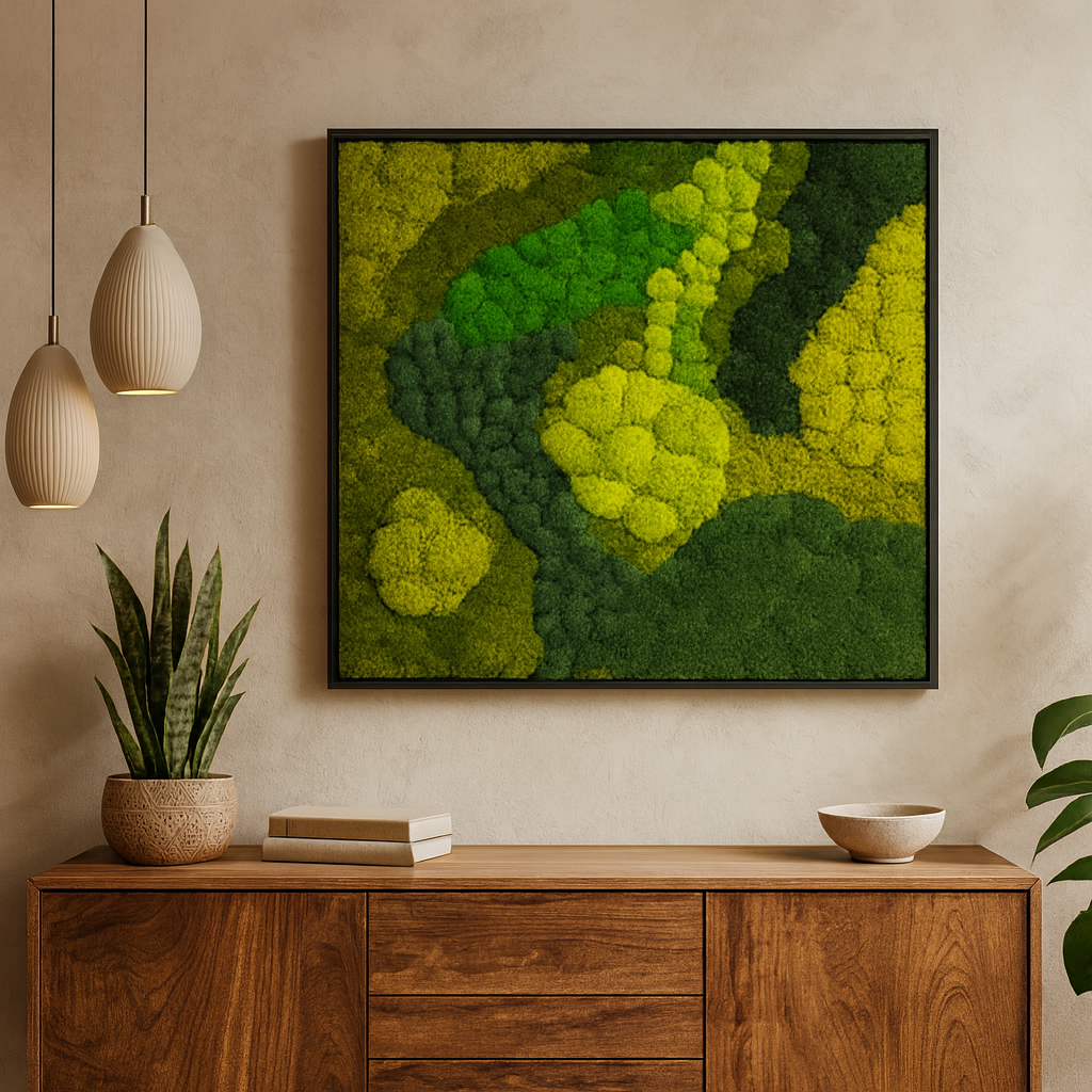 The Contrast Moss Art Frame (Without Leaves)