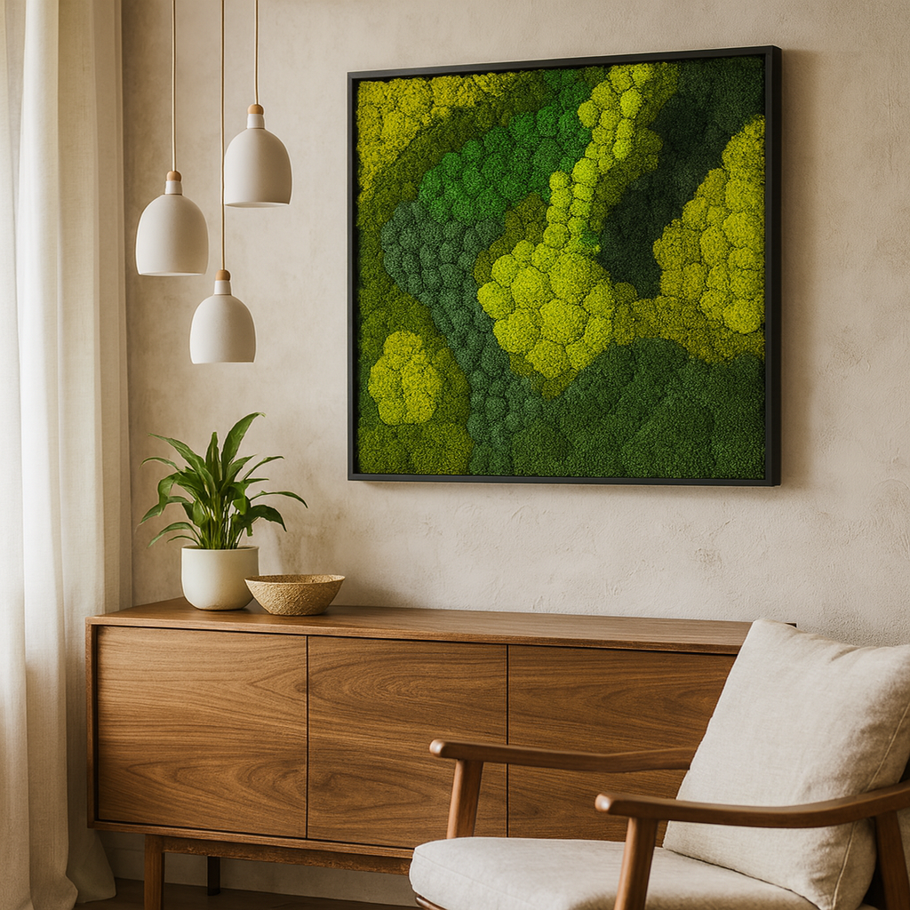 The Contrast Moss Art Frame (Without Leaves)