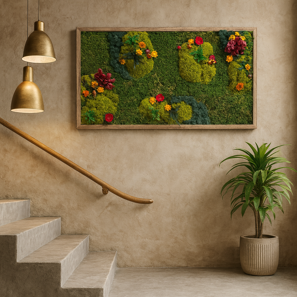 Vibrant Tropics Moss Art Frame