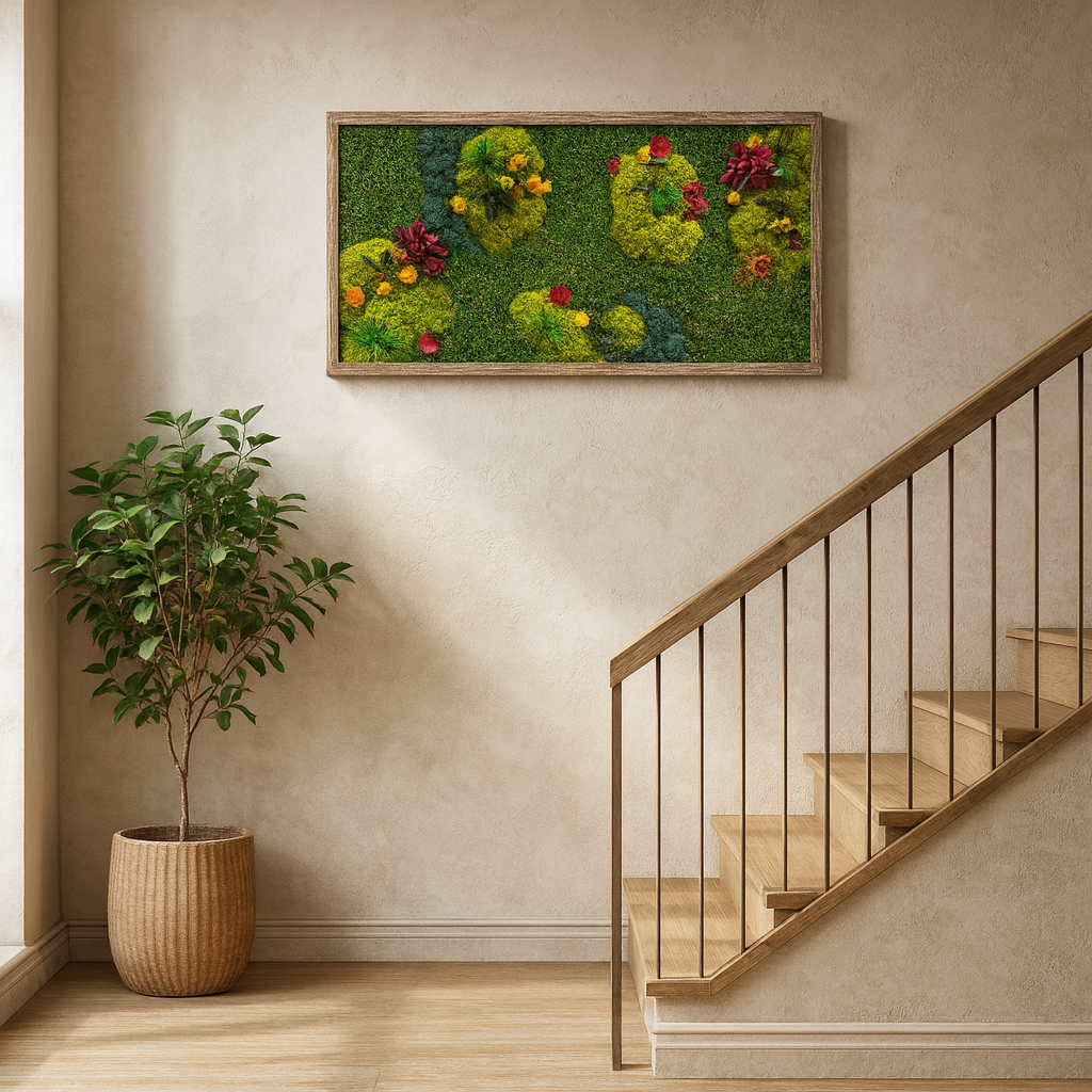 Vibrant Tropics Moss Art Frame