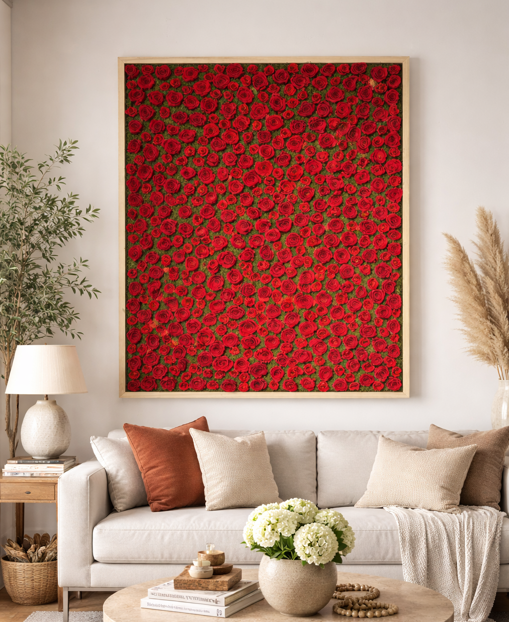 The Rose Garden Moss Art Frame (Red Roses) – The Moss Shop