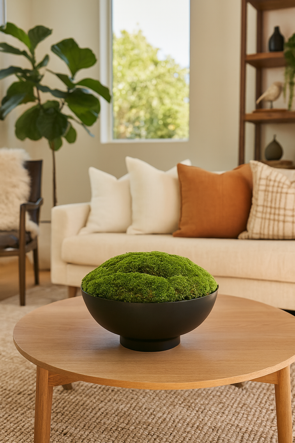 Black Footed Moss Bowl