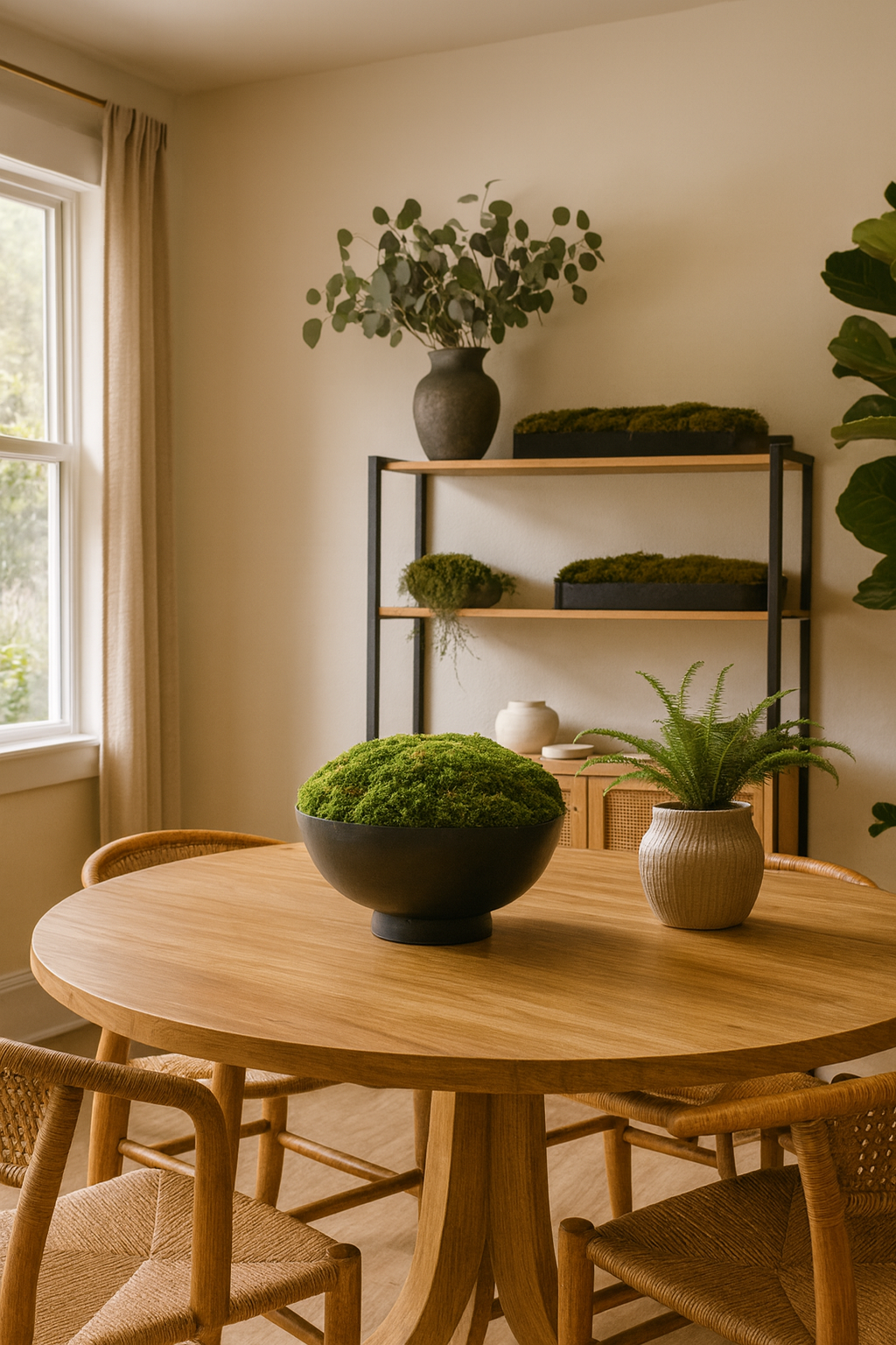 Black Footed Moss Bowl