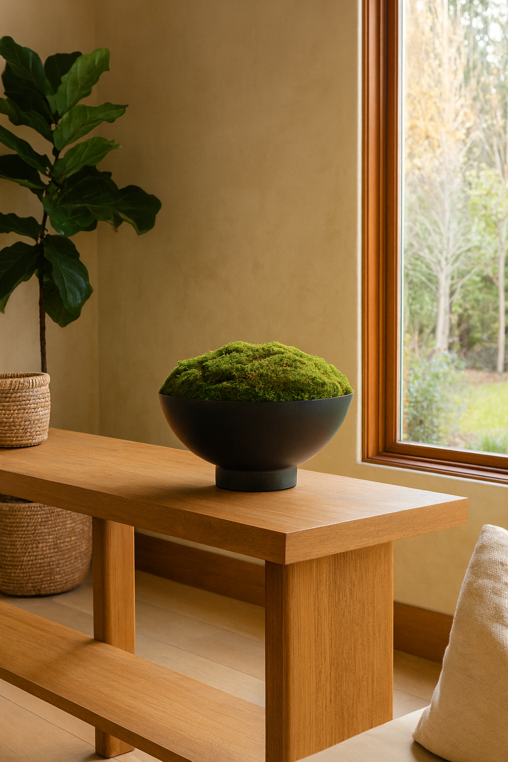 Black Footed Moss Bowl