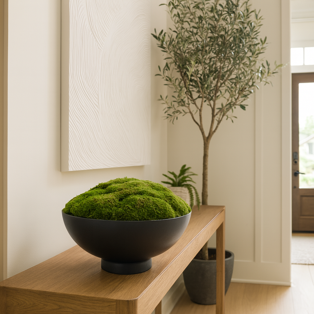 Black Footed Moss Bowl