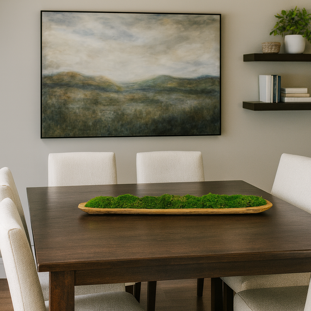 Rooted in Green Reclaimed Wood Moss Bowl