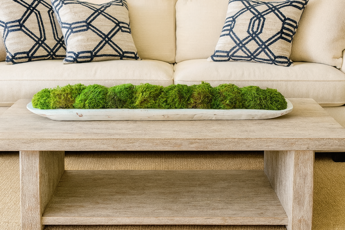 Rooted in Green Reclaimed Wood Moss Bowl