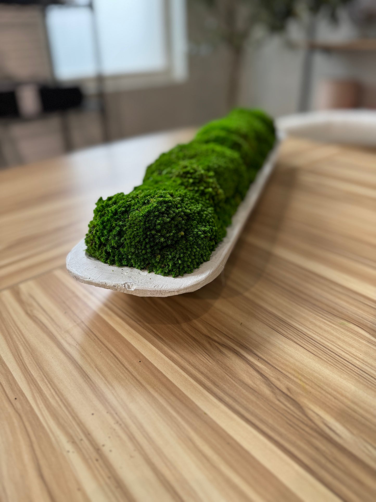 20" White Moss Bowl