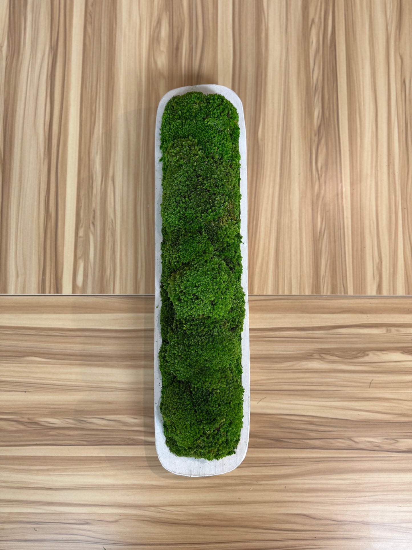 20" White Moss Bowl