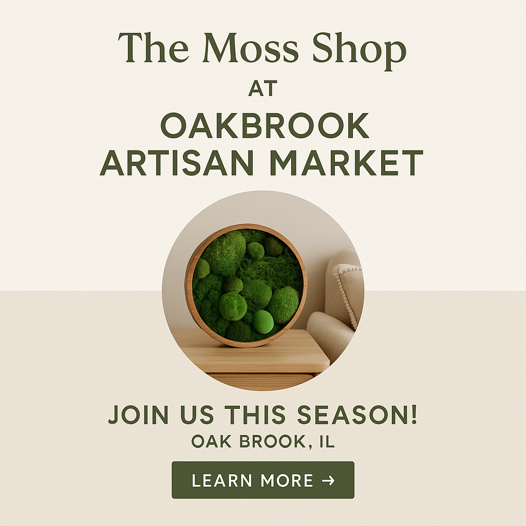The Moss Shop at Oakbrook Artisan Market | Preserved Moss Art