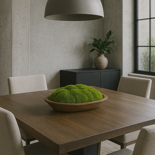 Light Green Earth Oval Dough Moss Bowl