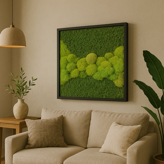 Hoppy Fields Moss Art Frame