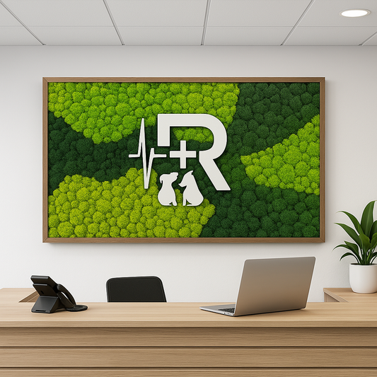 Custom Business Logo (Multi-Colored Reindeer Moss) Moss Art Frame