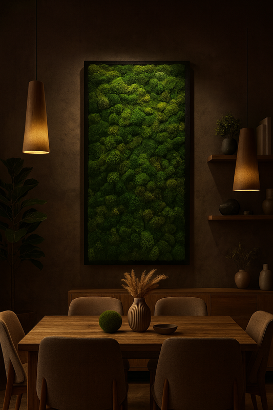 Lighting-Enhanced Moss Art Frame