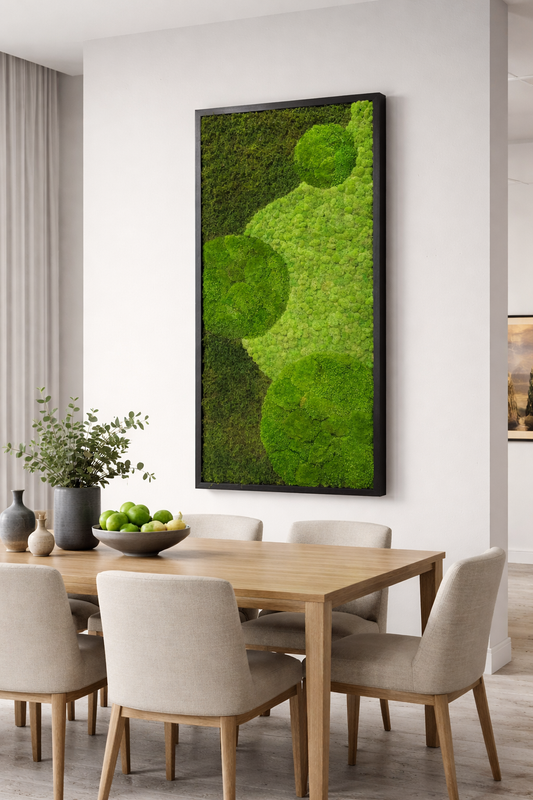 Three Grove Composition Moss Art Frame