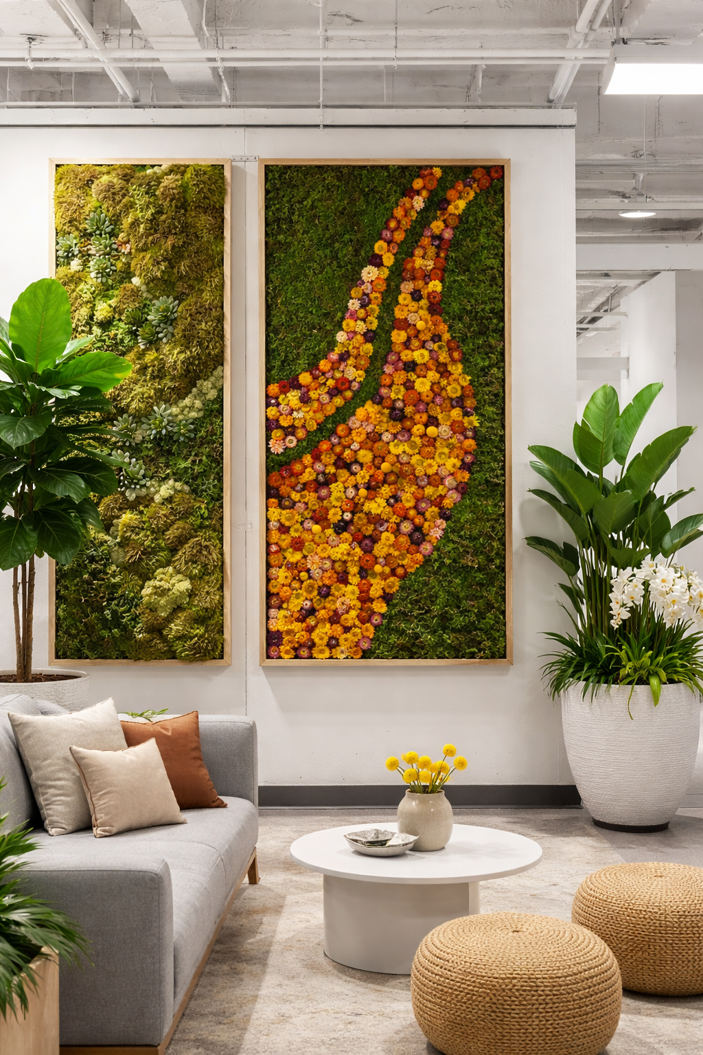 Harvest Rise Moss Art Frame