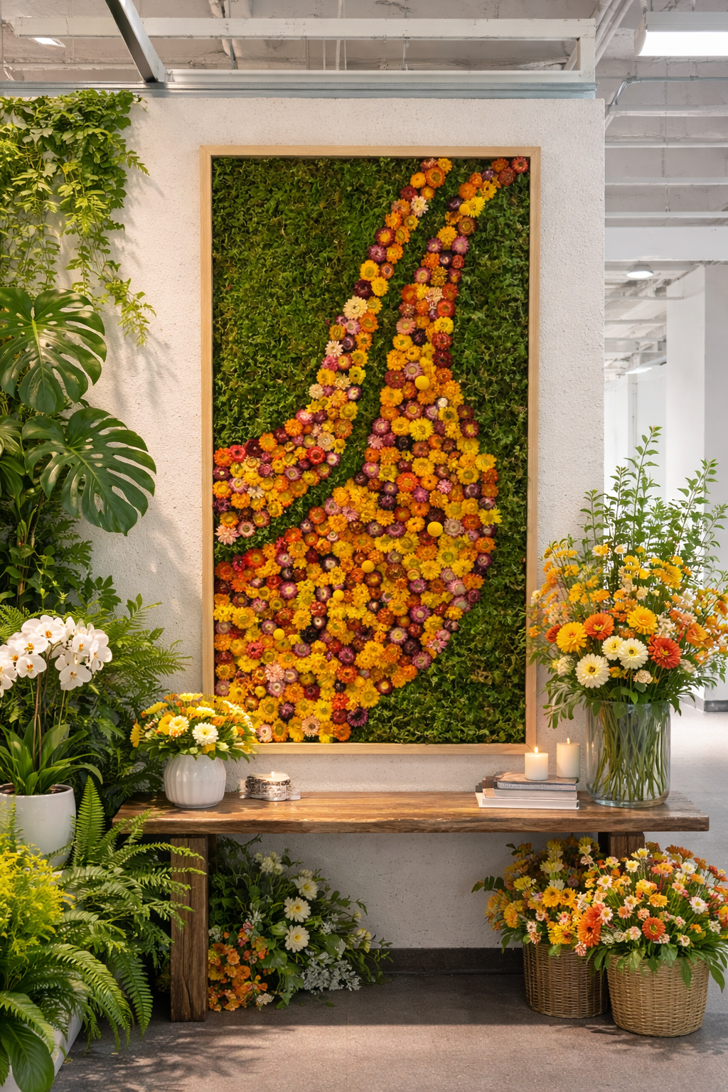 Harvest Rise Moss Art Frame