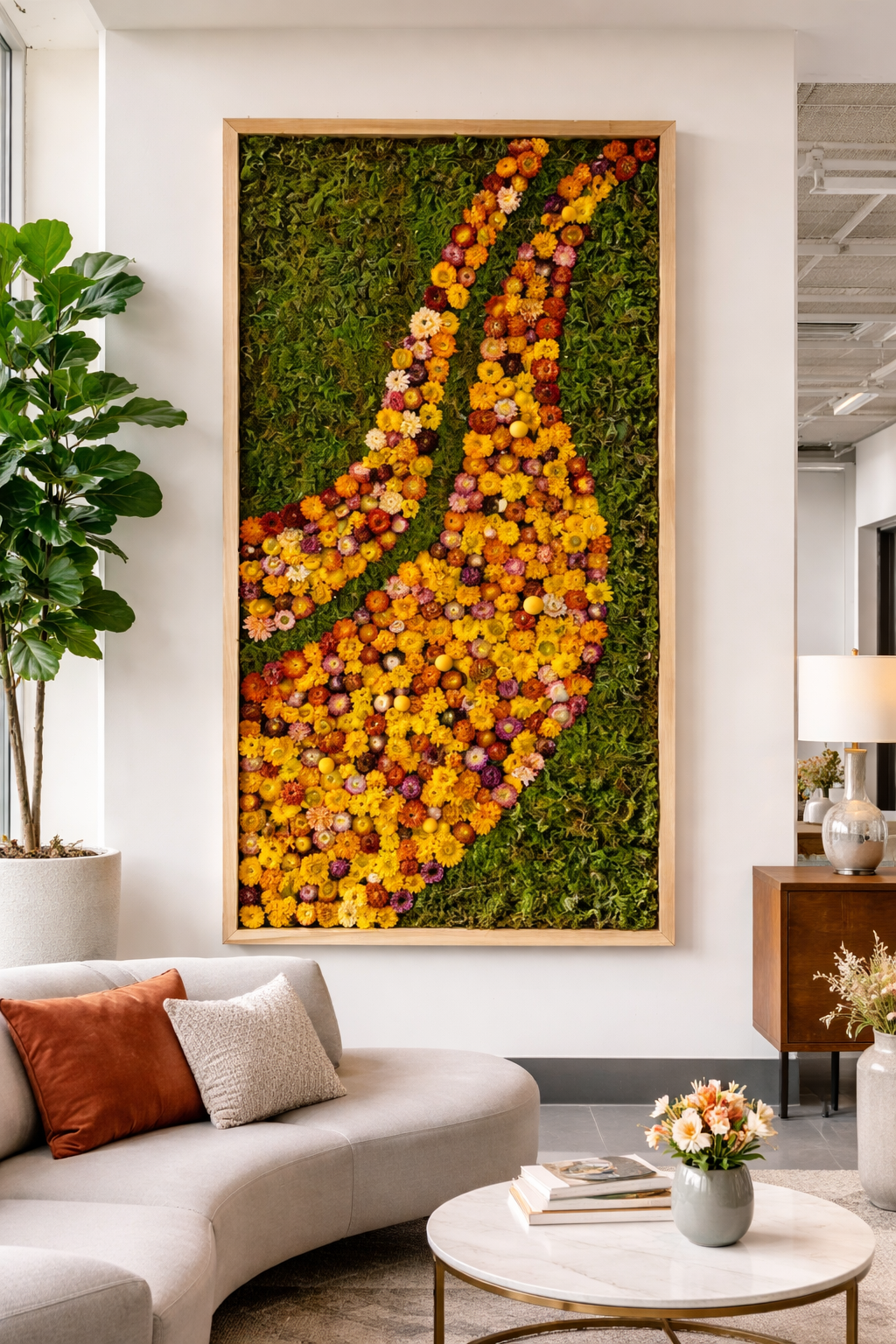 Harvest Rise Moss Art Frame