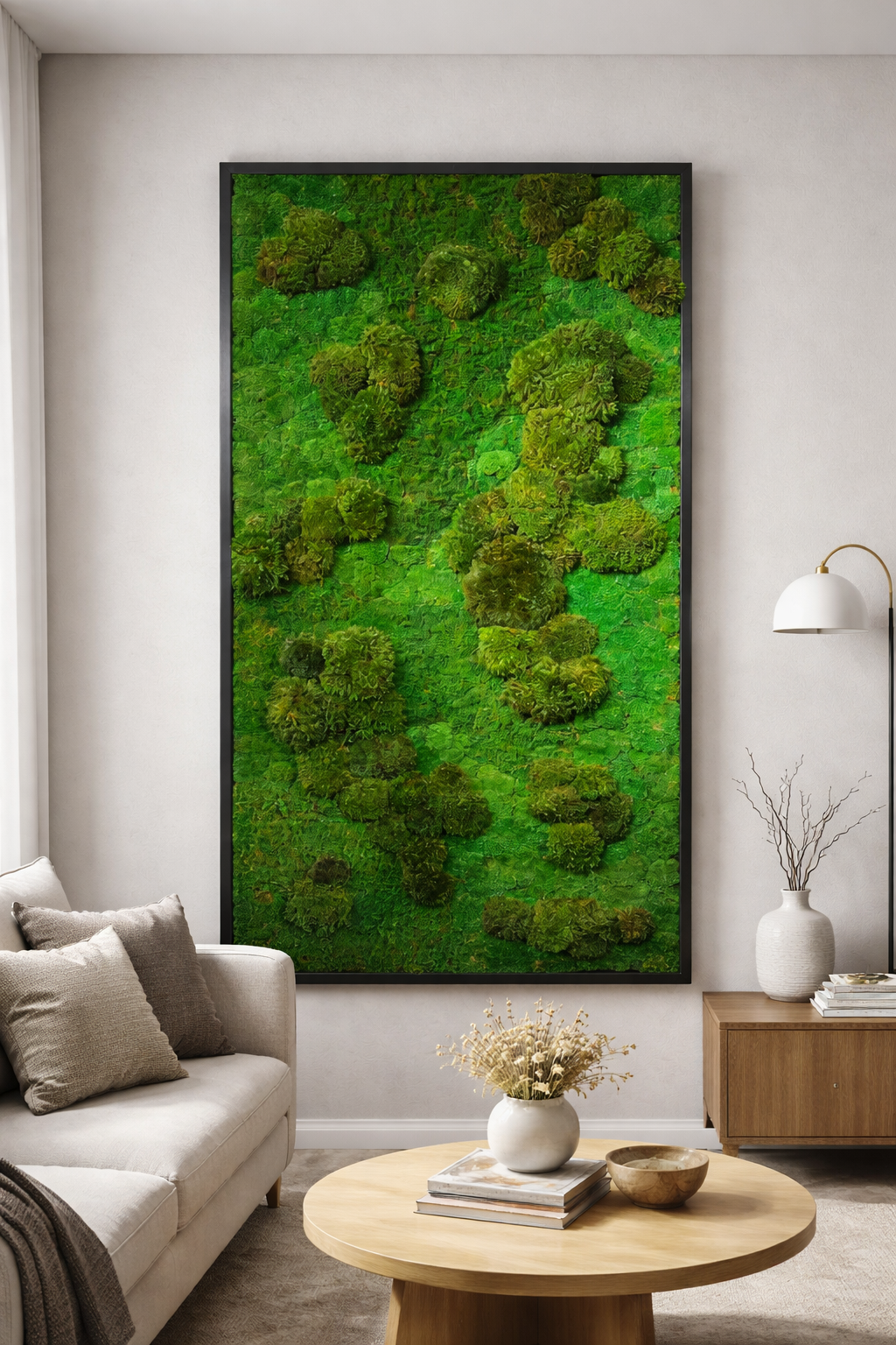 Upper Mountains Moss Art Frame