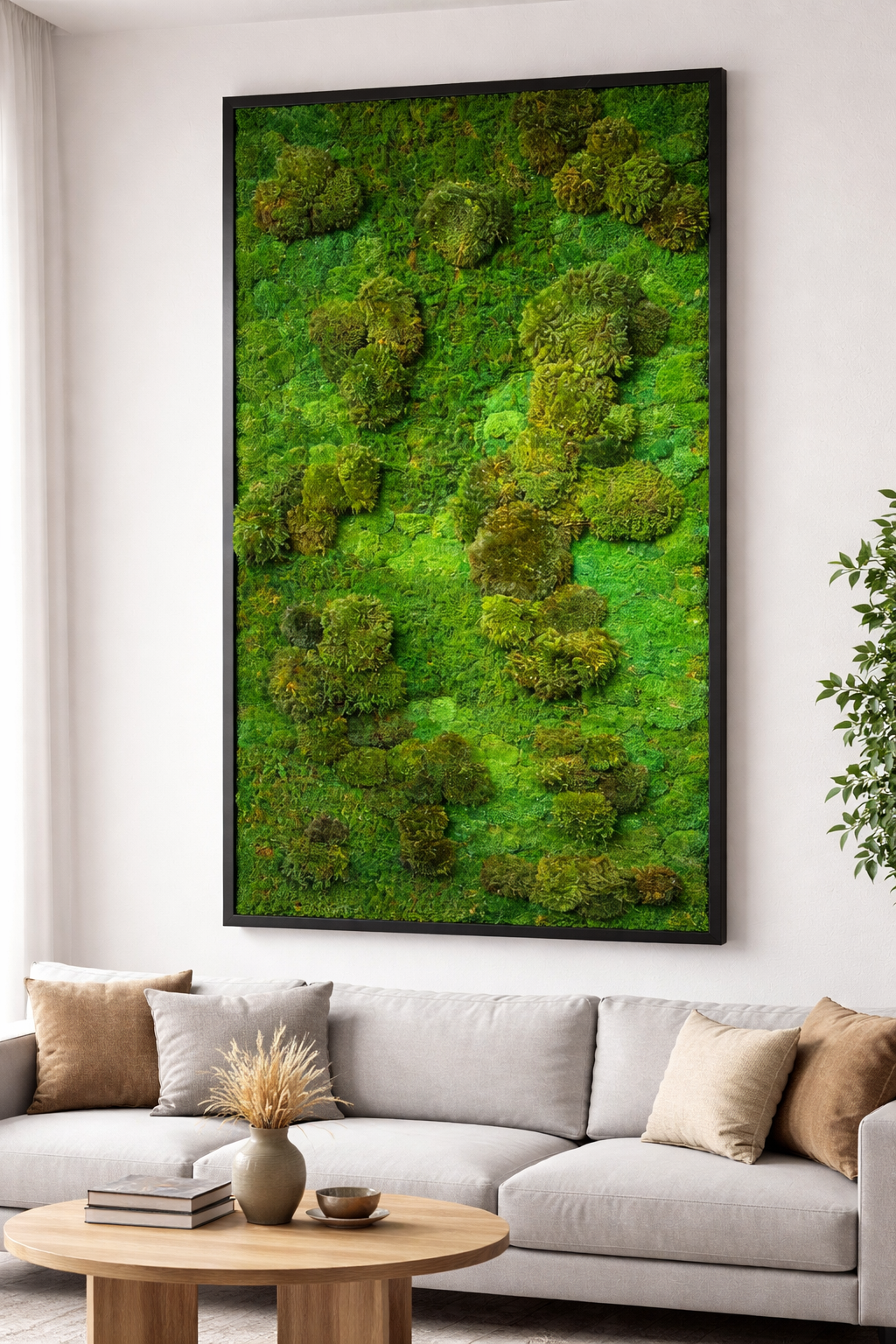 Upper Mountains Moss Art Frame