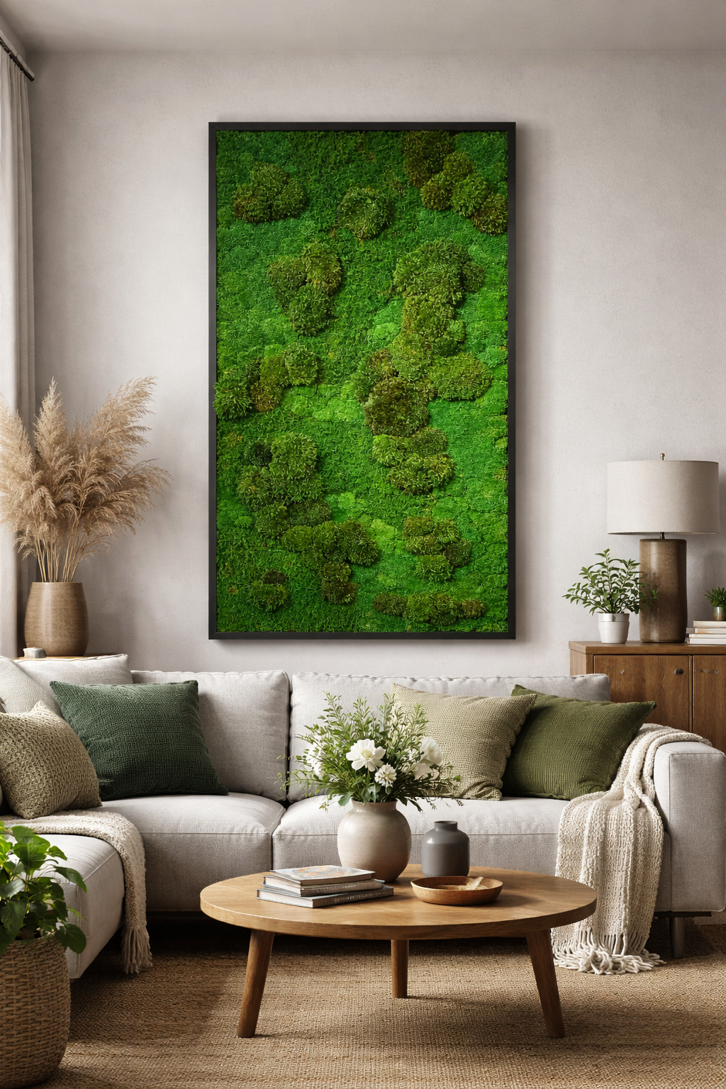Upper Mountains Moss Art Frame
