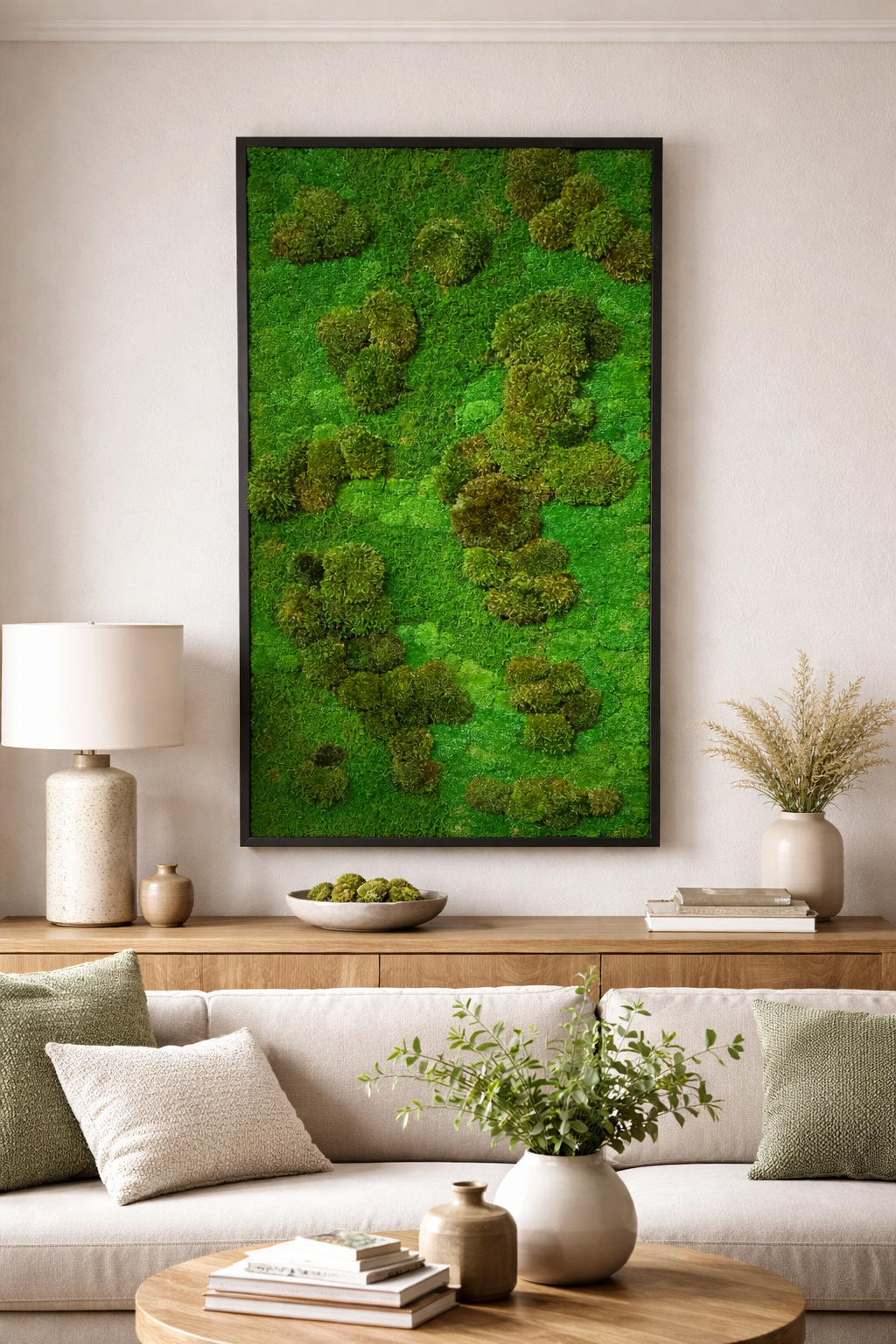 Upper Mountains Moss Art Frame