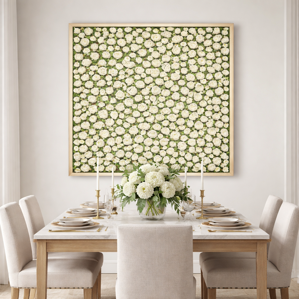 The Rose Garden Moss Art Frame