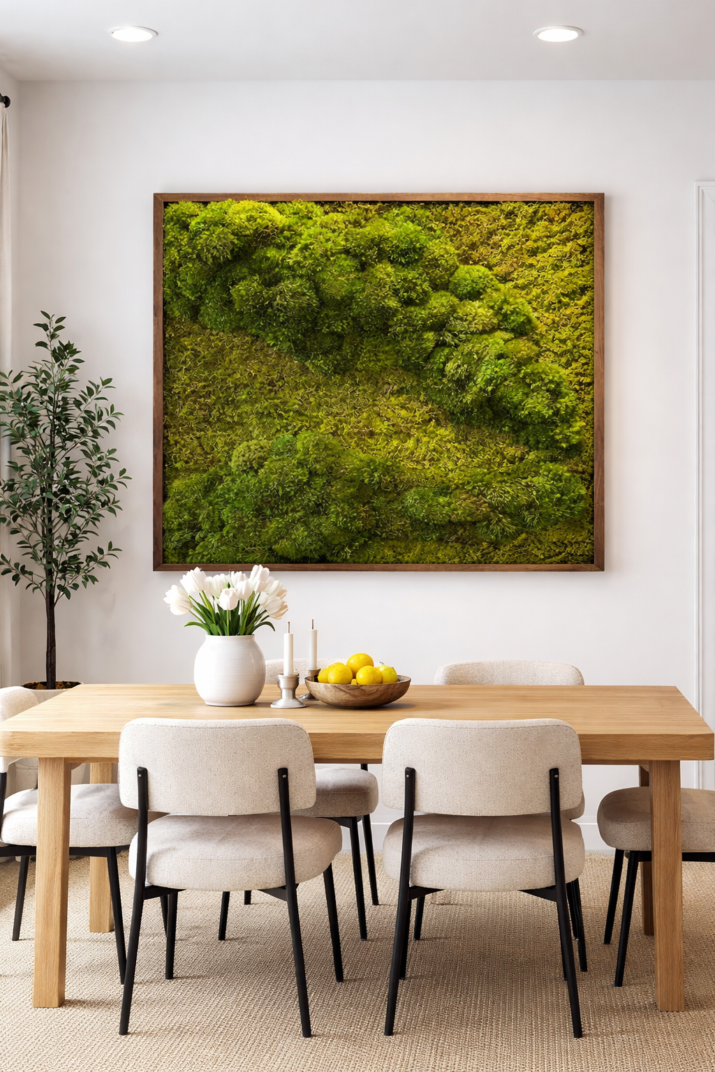 Subtle Neutral Moss Art Frame
