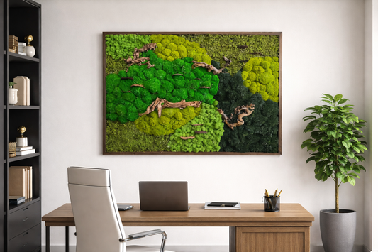 Drifted Woodlands Moss Art Frame