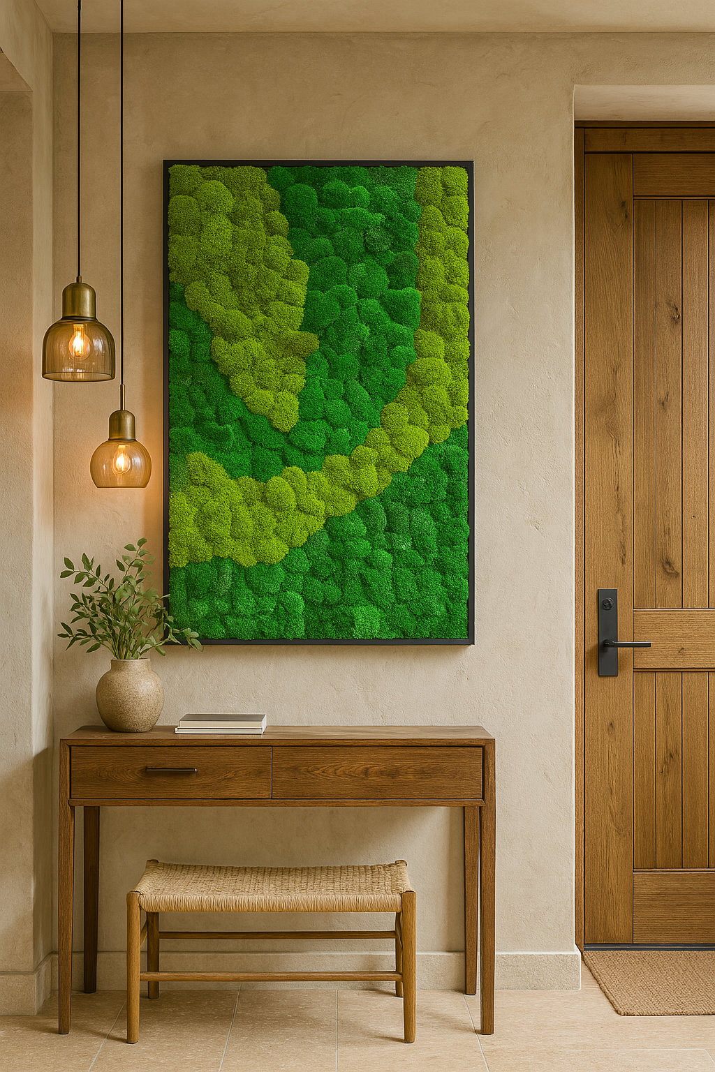 Nature's Path Moss Art Frame (One Piece)