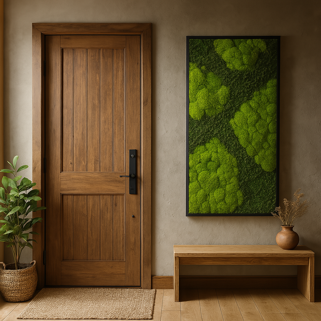 Aerial Forest Moss Art Frame (Light Green, One Piece)
