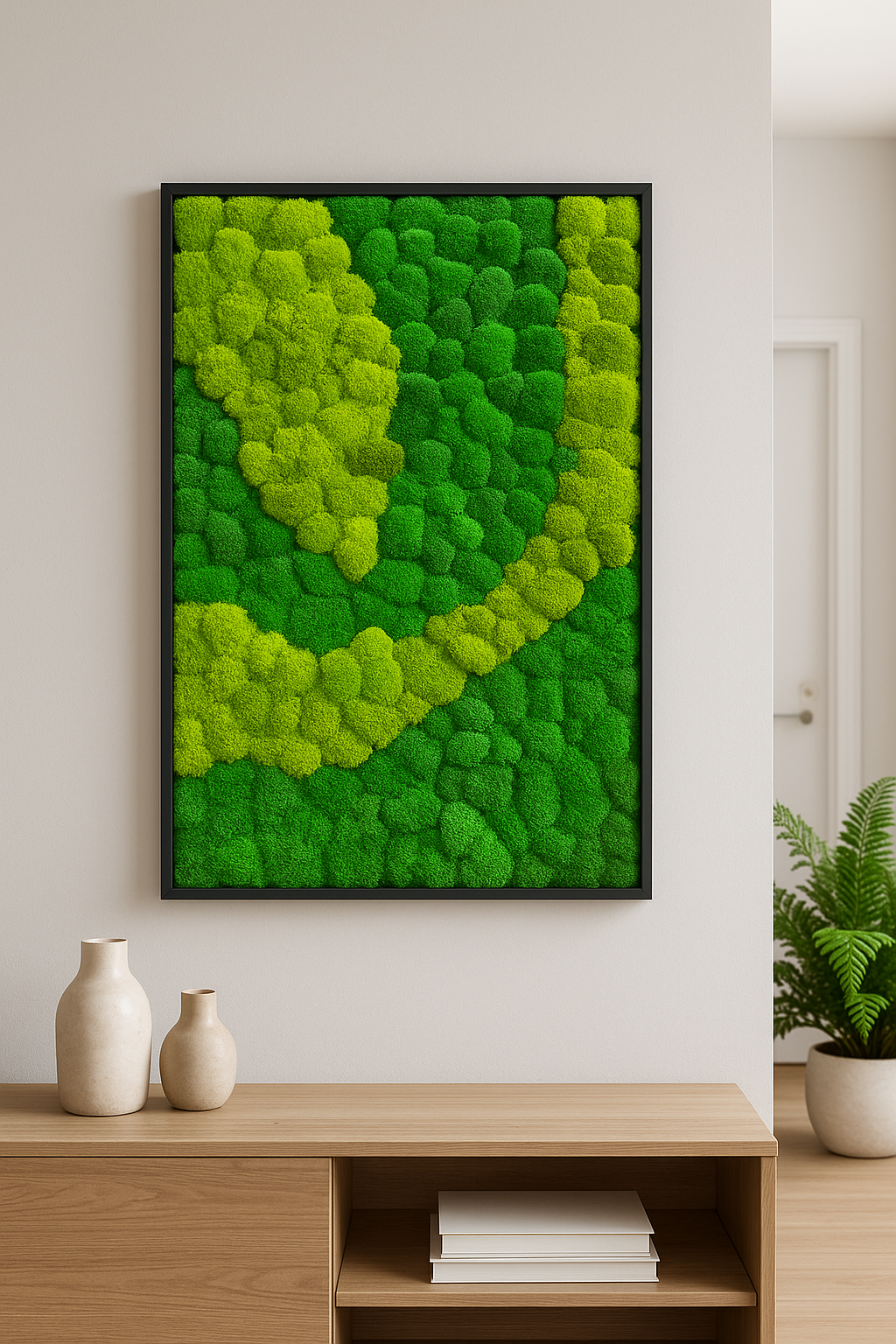 Abstract Moss Art Frame (One Piece)