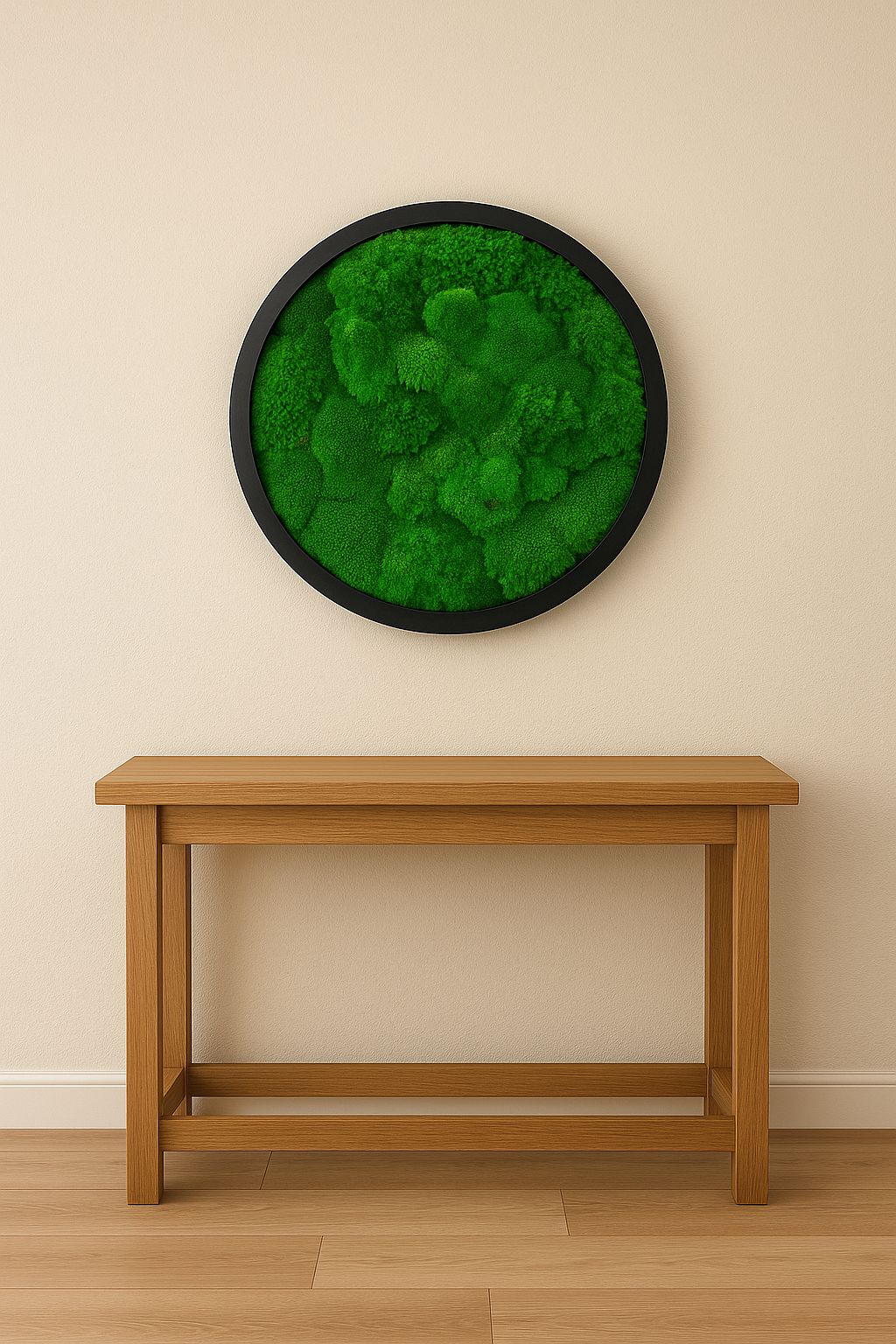 Darkened Moods Circle Moss Art Frame (One Piece)