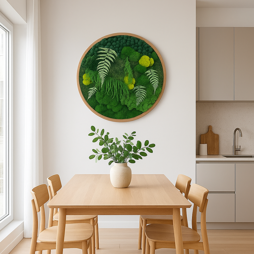 The Rainforest Sphere Circle Moss Art Frame