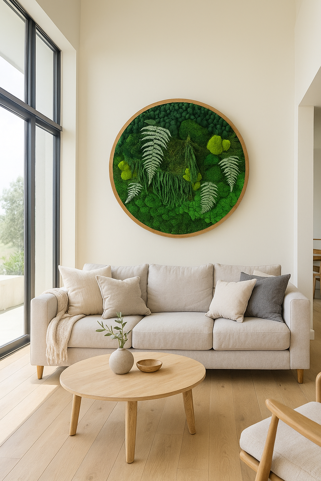 The Rainforest Sphere Circle Moss Art Frame